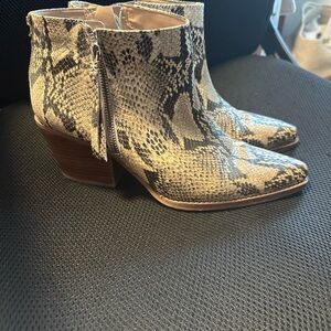 Sam Edelman Snakeskin Ankle Boots